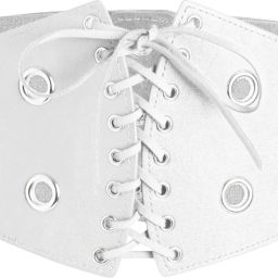 Women Casual, Evening, Formal, Party White Fabric Belt-image-98