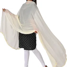Chiffon Self Design Beige Women Dupatta-image-87