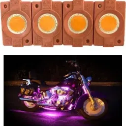 CE UNIVERSAL BLUE IMPORTED PATCH LIGHTS (Front/Rear, Universal LED, Bike Body Lights) - PACK OF 4 - IP65 WATERPROOF DUSTPROOF SHOCKPROOF - Universal Parking Light Car, Motorbike, Truck, Truck LED (12 V, 15 W)-29