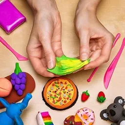 akansha Bouncing Clay Slime Putty Ultra Soft with molds inside Set of 24 Multicolor Clay image 5