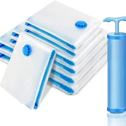 Vacuum Storage Bag Combo With Hand Pump for clothes, blanket bag (PACK OF 4) Miscellaneous Storage Vacuum Bags, Travel Storage Vacuum Bags-image-16