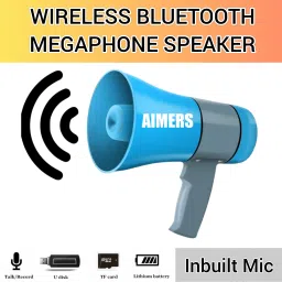 Loudspeaker Rechargeable Megaphone BluetoothHandheld USB Recorder MemoryCard-50W Indoor, Outdoor PA System-15