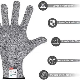 Cut Resistant Gloves Level 5 Protection Hand Rubber Safety Gloves-image-98
