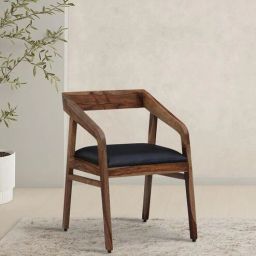 woodsworth from pepperfry Clint Sheesham Wood Arm Chair In Rustic Teak Finish-picture-36