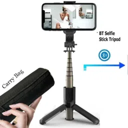 POZUB Bluetooth Selfie Sticks with Remote Free Carry Bag Multifunctional Tripod Stand Tripod, Monopod, Monopod Kit, Tripod Ball Head, Tripod Bracket, Tripod Clamp, Tripod Kit-11