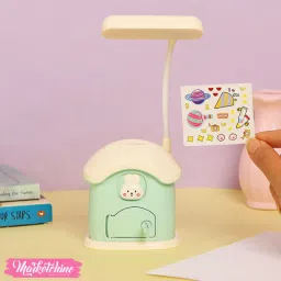 wishkey Rabbit Theme 3-in-1 LED Study Desk Lamp with Pen Holder and Piggy Bank with Key Study Lamp image 5