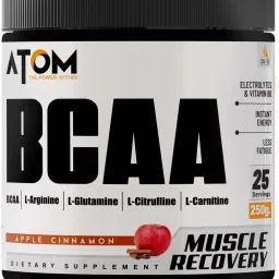 ATOM BCAA 250g for Energy Burst & Athletic Performance, Apple Cinnamon BCAA-10