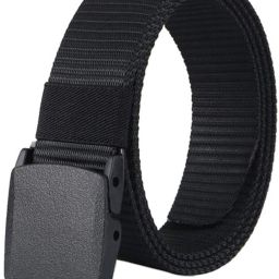 Men Casual Black Nylon Belt-image-12