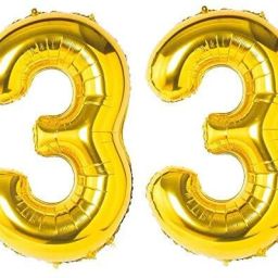 Solid Number or No 5 Rose Gold Balloons with Unicorn Theme (Gold 33) Balloon-image-28