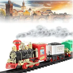 inos CHOOCHOO Toy Train Set with Long Track, Realistic Smoke & Sound Effects image 2