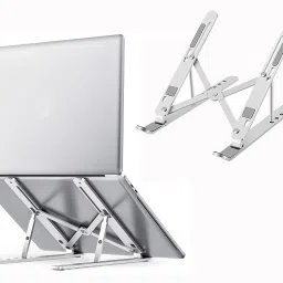 ZAXART Floor -Desktop Laptop Stand_499 Aluminium Floor and Desk Stand Laptop Stand with Adjustable Height Compatible with 26 - 35 cm, Universal Laptops-image-96