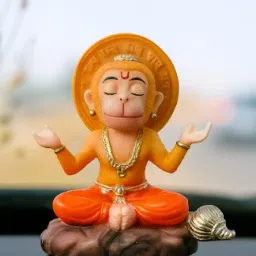 Bal Hanuman Ji Miniature Idol Car Dashboard, Office Desk & Home Decor Decorative Showpiece - 11 cm-0