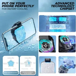 WRADER SL31 Mobile Cooling Fan for Gaming for Game Long Filming Mobile Gaming Cooling Pad image 3