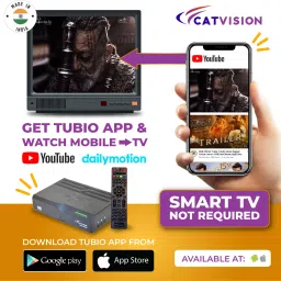 Catvision DD FreeDish DTH MPEG4 HD Set Top Box for 115+ FREE TV Channels & WiFi Media Streaming Device image 2