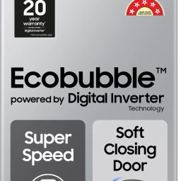 8 kg Soft Closing Door 5 star, Ecobubble,, Super Speed, Digital Inverter Fully Automatic Top Load Grey-22