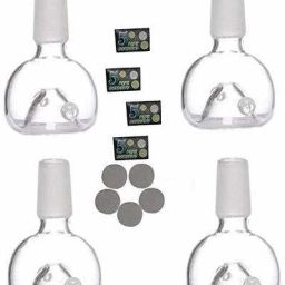 Glass Bowl Accessory Set of 4pcs For Glass Waterpipe (14.4mm, Bowl) Glass Inside Fitting Hookah Mouth Tip-27