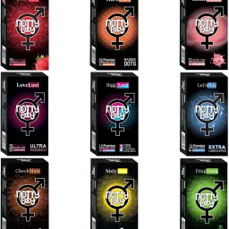 Variety Honeymoon Pack Dotted, Ribbed, Overtime Ultra Thin, Extra Flavoured Condom-36