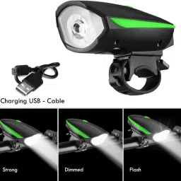 Rechargeable cycle Bell Super Bright Light & Bell Horn with 140DB High Sound Bell-17