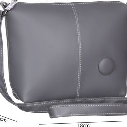 Grey Women Sling Bag SMALL American Stitch Sling In GREY-image-48