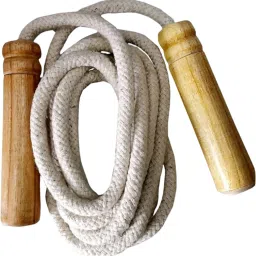 Jumping/Skipping Rope with Wooden Handle for Weight Loss, Gym For Men & Women - Brown-18