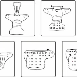 hanu Reusable, Washable, Adjustable Button Diaper (RD-333) image 2