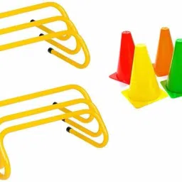 6" 6 Agility Hurdles, Cone Marker 6 Pc 6" Cones Football Cone Fitness Plastic Speed Hurdles-15