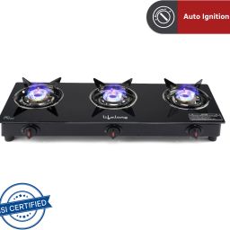 LLGS303 Automatic Ignition 3 Burner For LPG Use Only (Doorstep Service, Black) Glass Automatic Gas Stove-image-35
