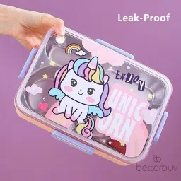 Unicorn Leakproof 3 section / 3 Containers Lunch Box-image-7