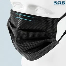 Black Mask 3Ply 50 Black Face Mask for Daily Use – 3 Ply Protection with Nose Clip (50 pcs) Non-Washable Surgical Mask With Melt Blown Fabric Layer-18