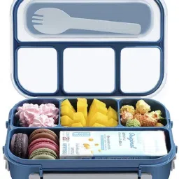 Microwave Safe Sturdy Design Food Storage Spoon Fork Reusable Box Tiffin Box 4 Containers Lunch Box-image-126