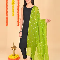 Chiffon Printed Light Green Women Dupatta-image-20