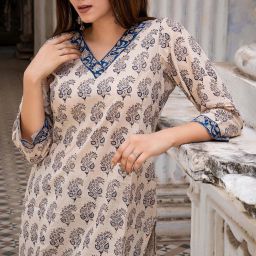 Women Printed Viscose Rayon Straight Kurta-image-26