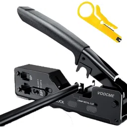 VOOCME Modular Crimping Tool CAT6a CAT7 Pass Through Crimper for Sheilded Connectors Wireless Ethernet Lan Adapter compatible with Windows-22