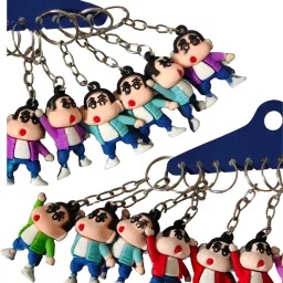 Shinchan Keychains for Kids – Soft PVC Cartoon Keyring Combo | Bag Charm Key Chain-picture-33