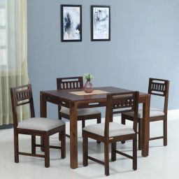 woodsworth from pepperfry Vipra Sheesham Wood 4 Seater Dining Set In Scratch Resistant Teak Finish-picture-11