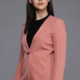 allen solly Women Solid Single Breasted Casual Blazer-picture-24