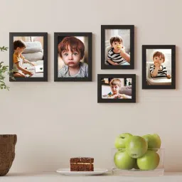 Black Synthetic Wood (Set of 5) Photoframes by Art Street-picture-42