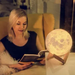 snowshell Moon Lamp, LED 7 Colors Moon Night Light Lamp, Remote & Touch Control Night Lamp image 3
