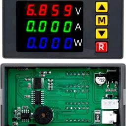 DC Energy Meter 3 in 1, 0-100V 10A 1000W Power Meter with Multi-Colour Digital Display Voltmeter-image-75