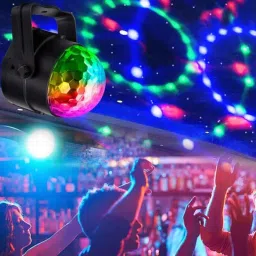 wundervox Led Disco Ball 7 Colors Pattern & 4 Modes Dancing Light-Multicolor Single Disco Ball image 4