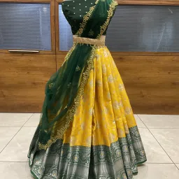 Self Design Semi Stitched Lehenga Choli-image-45