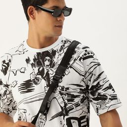 kook n keech Men Printed, Typography Round Neck Pure Cotton White T-Shirt-picture-2