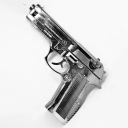 Heavy Metal Made Realistic Look 608 Gun Lighter with Loading Feature Pocket Lighter-12