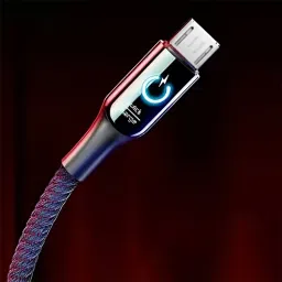 CLAT Micro USB Cable 3 A 1 m Metal Braided Micro Cable with Intelligent Power Off Led Light and Quick Charging Indicator-15