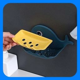 Fish Shape Cute Adhesive Waterproof Wall Mounted Soap Dish(PACK OF 4)-image-84