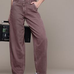 roadster Women Relaxed Fit Mid Rise Brown Jeans-picture-47