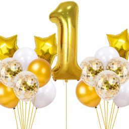 Solid 1st Birthday Decoration Foil Balloon Combo Set Balloon-22