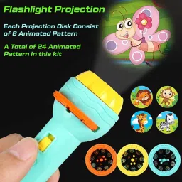 planettoy Flashlight Projector Torch Kids Projection Flashlight 3 Reel 24 Pattern Space image 4