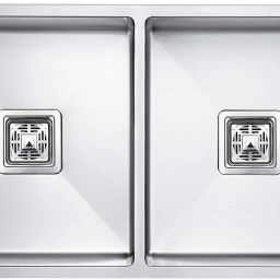 Handmade Stainless Steel Matt Finish Kitchen Sink-Double Bowl-45x20x10 Vessel Sink-image-91