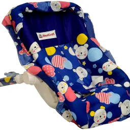 baby tone B.T10 in 1 Carry Plastic Cot/Bouncer with Mosquito Net and Storage Box - Floral Blue Print Rocker and Bouncer (Blue) Rocker and Bouncer image 3